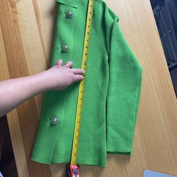 Vintage Double Breasted Collared Sweater Rhinestone Buttos - Picture 10 of 11